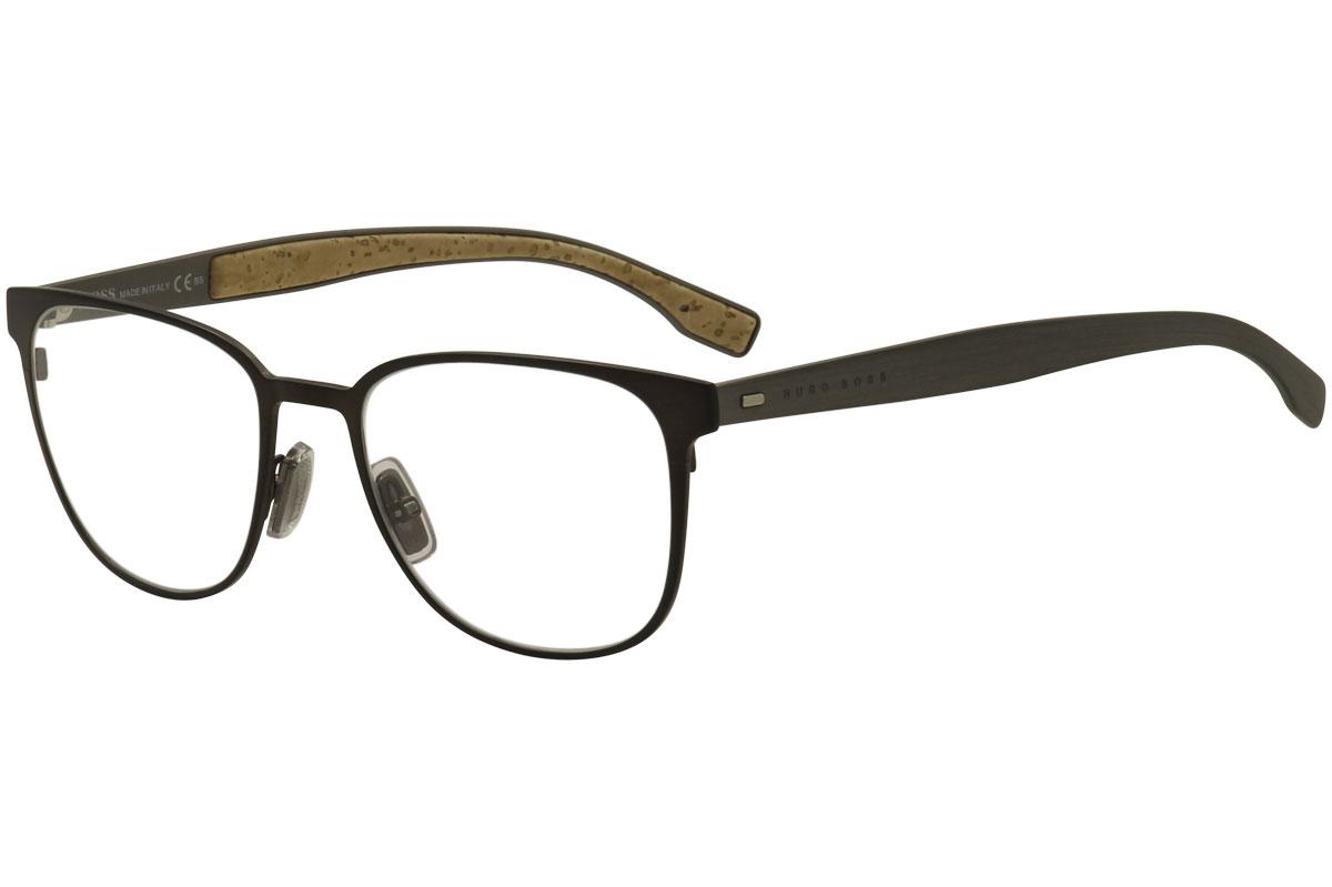 Hugo Boss Eyeglasses 0885 0S3 Matte Brown/Ruthenium Square Optical Frame 54mm - image 1 of 5