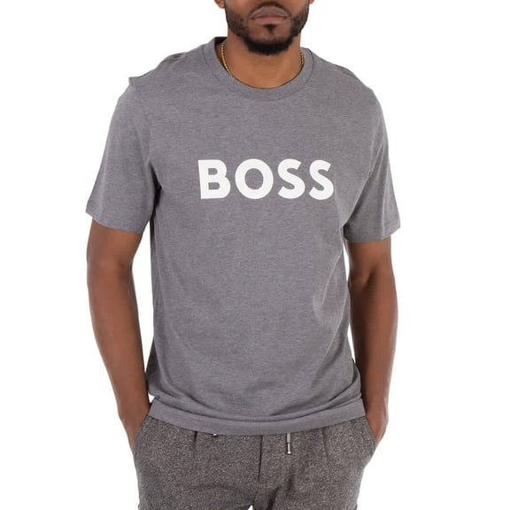 Hugo Boss Logo Print Cotton-Jersey T-Shirt, Size Medium