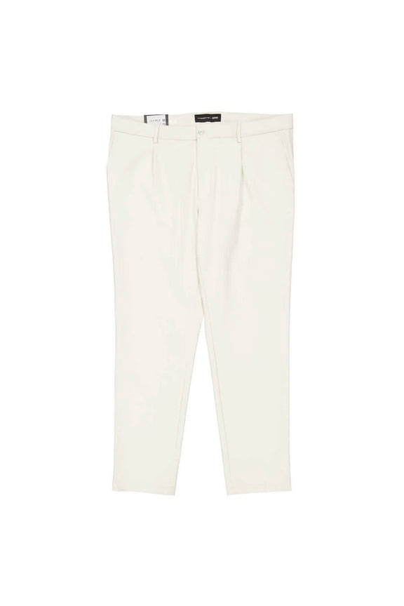 Long Straight-Leg Cotton Pants, Brand Size 54 (Waist Size 38")