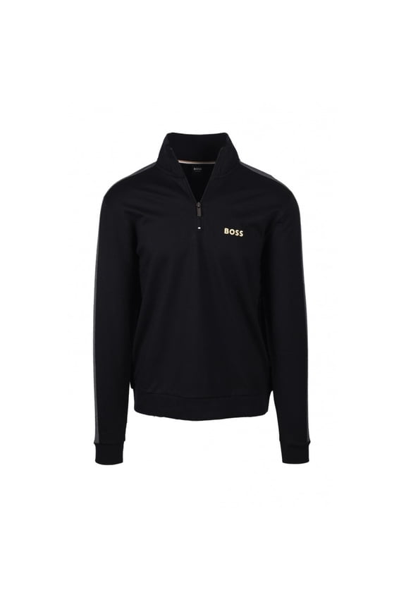 Men's 1/4 Zip Tracksuit Jacket, Black