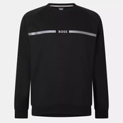 Hugo Boss Mens Authentic Crewneck Lounge Sweatshirt, Black, Small