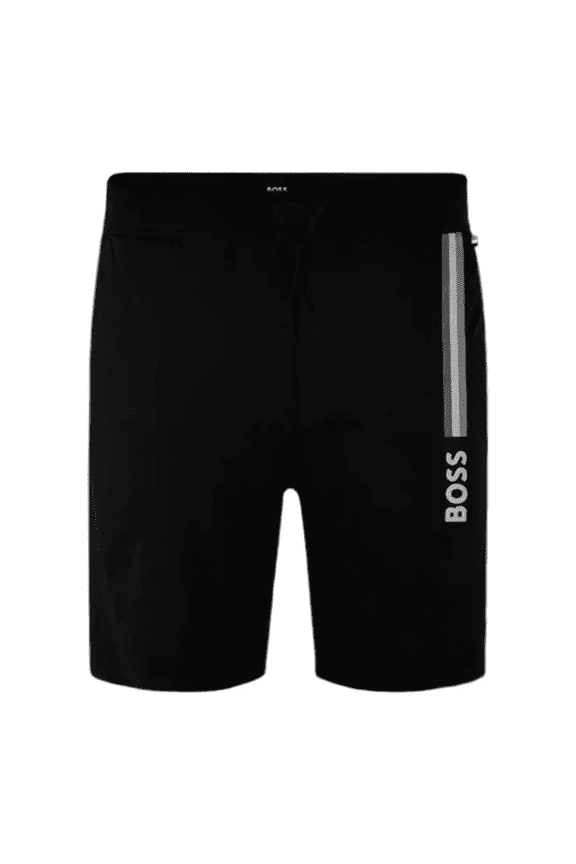 Men's Authentic Tonal Logo Cotton Shorts, Outer Space Black