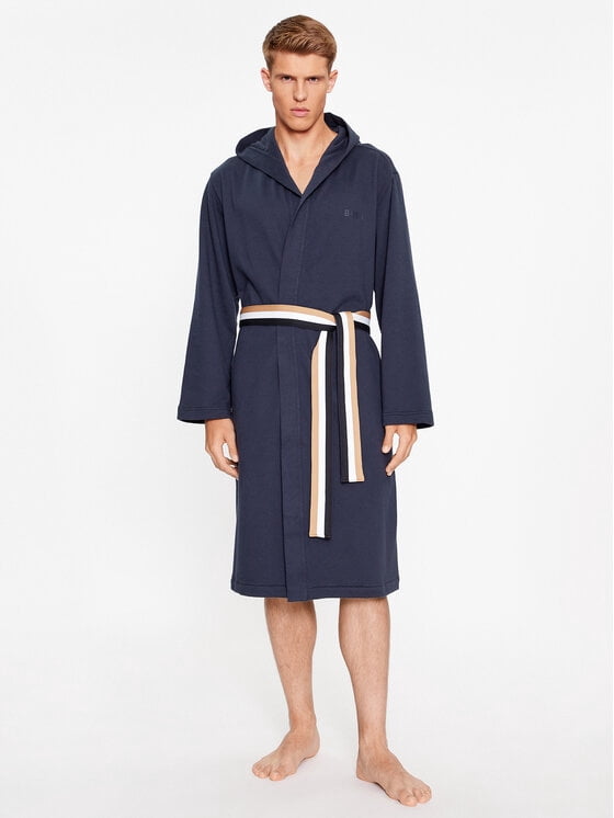 Hugo Boss Men's Iconic French Terry Robe, Blue, Small - Walmart.com