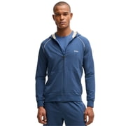 Hugo Boss Mens Mix & Match Zip-Up Hooded Jacket, Open Blue, Small