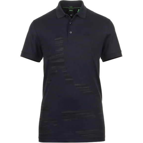 Hugo Boss Men's Paddy 6 Printed Short Sleeve Polo, Navy, XX-Large