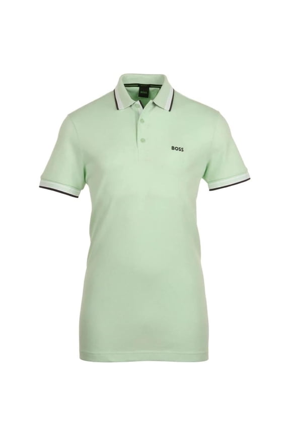 Men's Paddy Short Sleeve Contrast Color Polo Shirt, Pastel Green