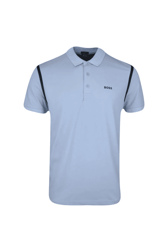 Men's Paddy Tape Short Sleeve Polo Shirt, Pastel Blue