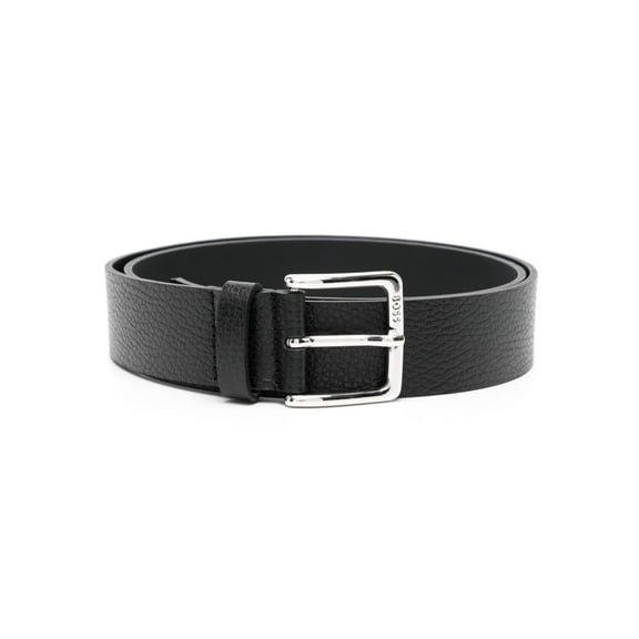 Hugo Boss Men's Ronnie Gr Pebbled Leather Belt, Black