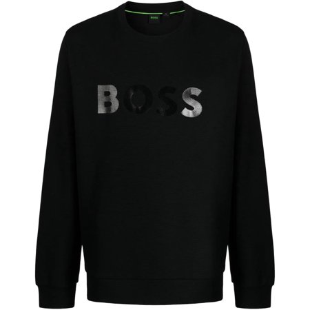 Hugo Boss Men's Salbo Mirror NCSA Stretch Long Sleeve Pullover, Black