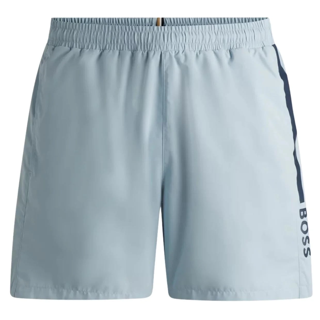 Hugo Boss Men's Standard Length Octopus Swim Trunks, Light Pastel Blue, X-Large