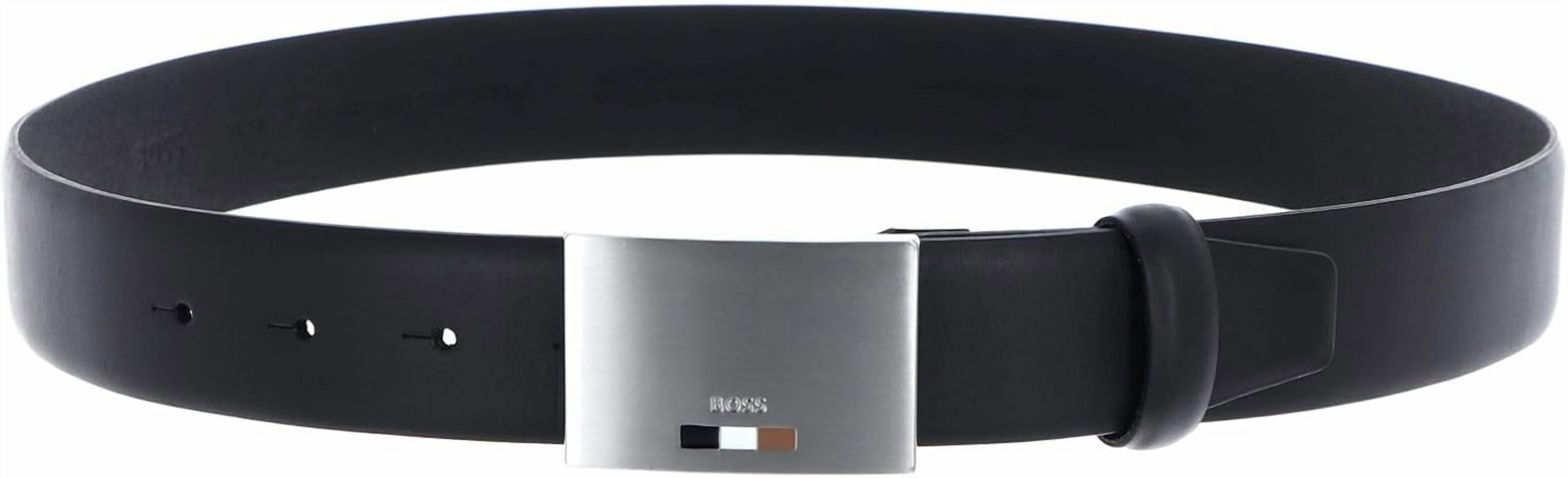 Hugo Boss Men's Storm Icon Plaque Buckle Belt, Black - Walmart.com
