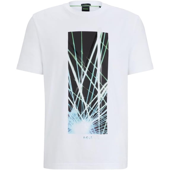Hugo Boss Men's Tee 6 Short Sleeve Graphic T-Shirt, White
