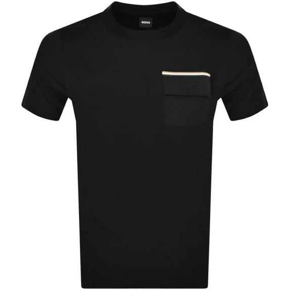 Hugo Boss Men's Tessin 25 Short Sleeve Tee w/ Front Pocket, Black