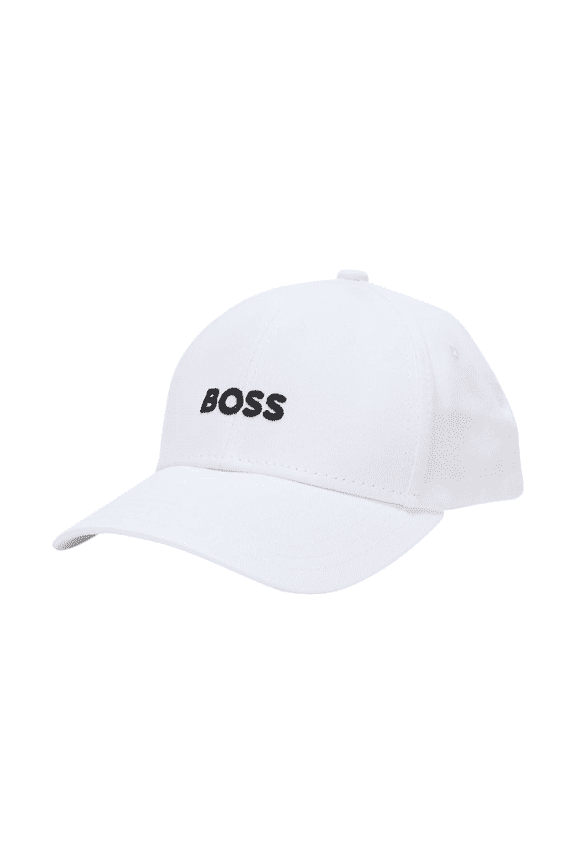 Men's Zed Center Logo Cotton Baseball Cap, White