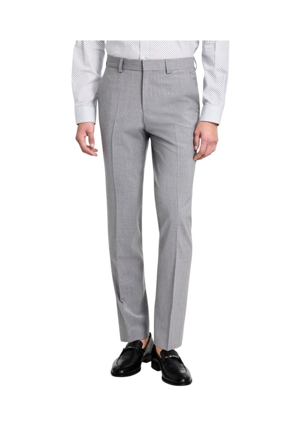 Mens Modern fit Wool Dress Pants 40 / 32 Mid Gray Solid