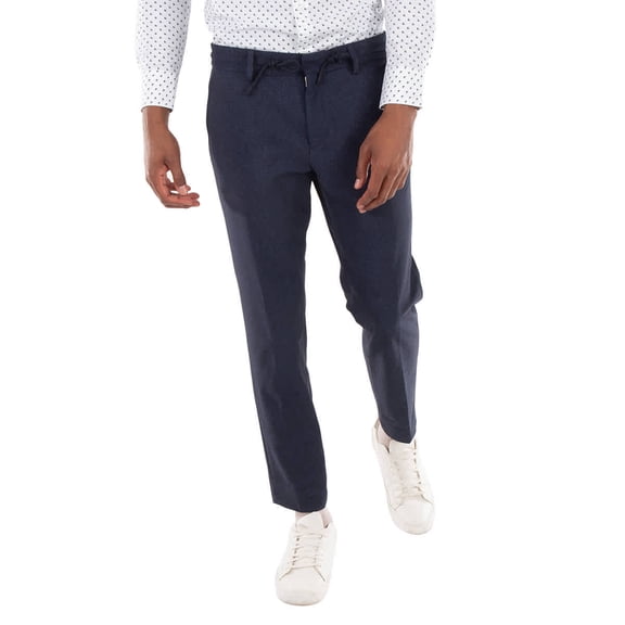 Hugo Boss Micro-Patterned Slim-Fit Trousers, Brand Size 48 (Waist Size 32")