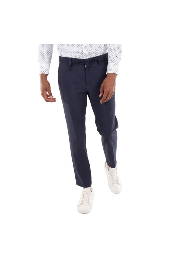 Micro-Patterned Slim-Fit Trousers, Brand Size 50 (Waist Size 34")