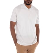 Hugo Boss Short-Sleeved Zip-Placket Polo Shirt, Size Medium