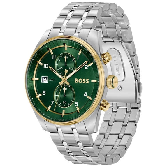 Hugo Boss Skytraveller Men's Green Dial Quartz Watch 1514195