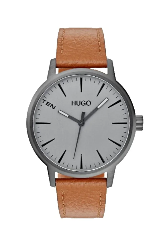 Stand 1530075 Gray Dial Brown Leather Strap Quartz 42MM Mens Watch