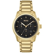Hugo Boss Trace Mens Black Dial Stainless Steel Quartz Watch 1514006