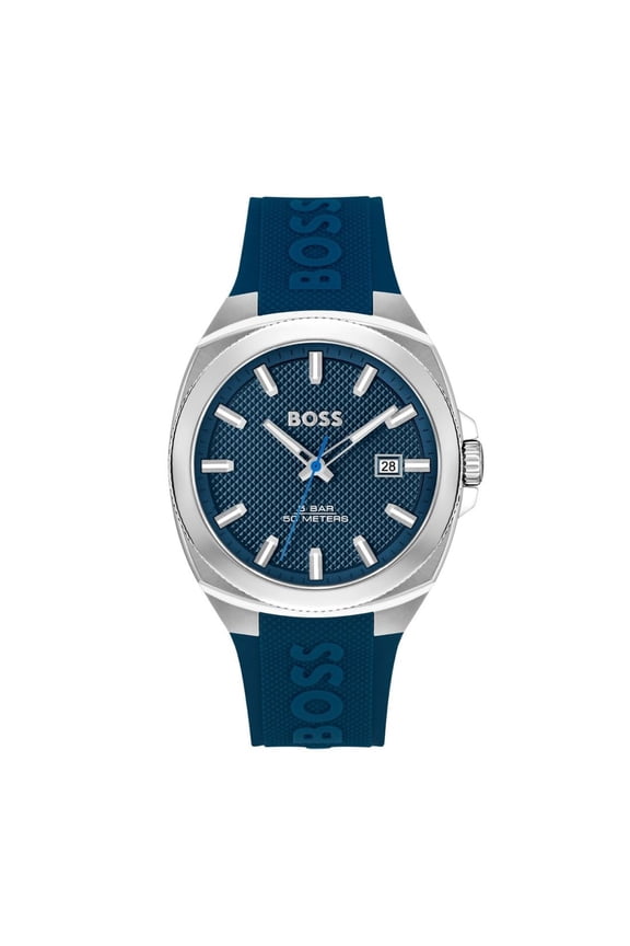 Walker Men's Blue Dial Silicone Quartz Watch 1514139
