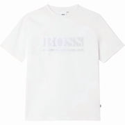 Hugo Boss White Pixel Logo T-Shirt, Size 6Y