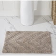 thumbnail image 1 of Better Trends 2 Piece Bathroom Rug Set 100% Cotton Extra Soft Tufted Bath Rug Water Absorbent Non-Slip Bath Mat Machine Washable (Beige) Hugo Collection, 1 of 6