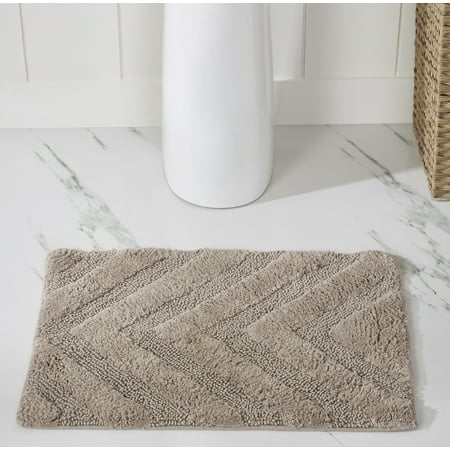 Better Trends 2 Piece Bathroom Rug Set 100% Cotton Extra Soft Tufted Bath Rug Water Absorbent Non-Slip Bath Mat Machine Washable (Beige) Hugo Collection