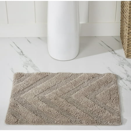 Better Trends 2 Piece Bathroom Rug Set 100% Cotton Extra Soft Tufted Bath Rug Water Absorbent Non-Slip Bath Mat Machine Washable (Beige) Hugo Collection