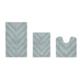 thumbnail image 1 of Hugo Collection 100% Cotton 3 Piece Set (17' x 24' | 20' x 20' | 21' x 34') Bath Rug Set in Blue, 1 of 1