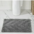 thumbnail image 1 of Better Trends 4 Piece Bathroom Rug Set 100% Cotton Extra Soft Tufted Bath Rug Water Absorbent Non-Slip Bath Mat Machine Washable (Gray) Hugo Collection, 1 of 8