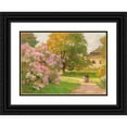 thumbnail image 1 of Hugo Darnaut 18x14 Black Ornate Wood Framed Double Matted Museum Art Print Titled - A Blossoming Bush, 1 of 5