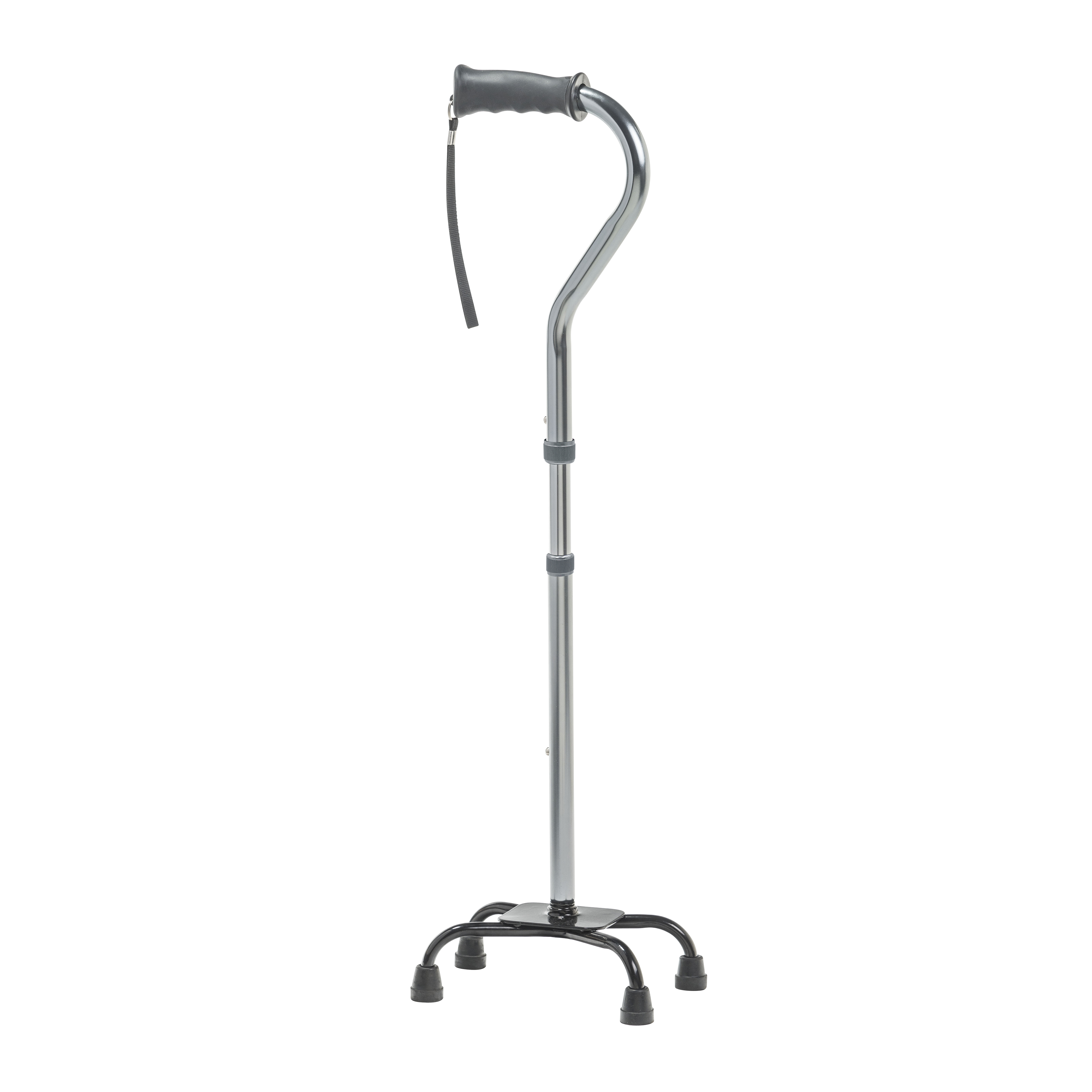 Drive Medical Small Base Quad Cane with Foam Rubber Hand Grip