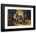 thumbnail image 1 of Hugo Kauffmann 14x11 Black Modern Framed Museum Art Print Titled - In the Barn (1880), 1 of 5