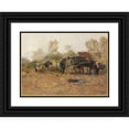 thumbnail image 1 of Hugo Mühlig 24x18 Black Ornate Framed Double Matted Museum Art Print Titled: In the Harvest (Lower Rhine) (1900), 1 of 5