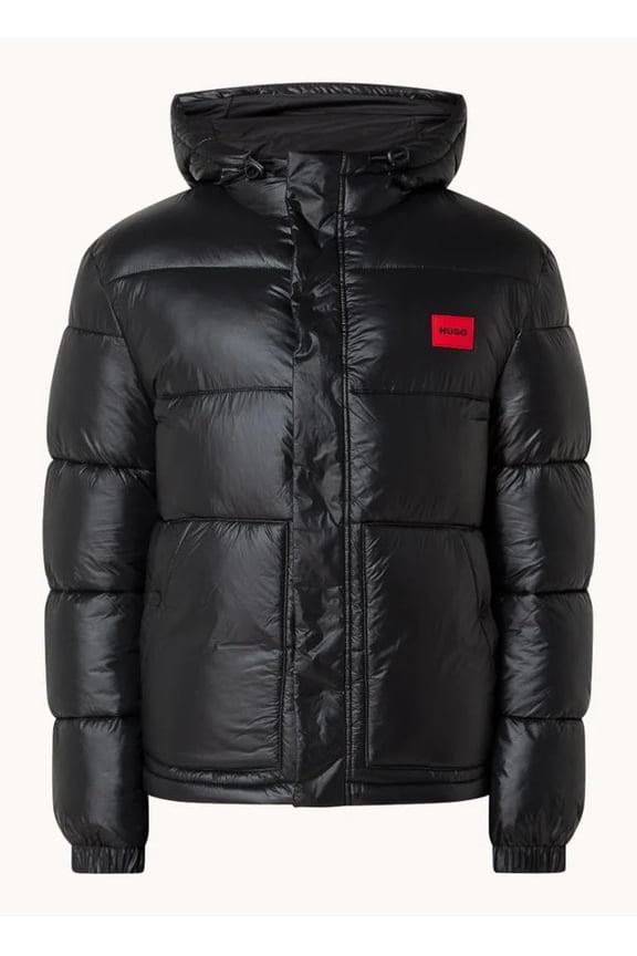 Men's Baro 2441 Quilted Hooded Puffer Coat, Black