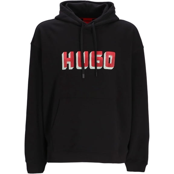 Hugo Men's Diqerio 3D Logo Sweatshirt, Black, Small