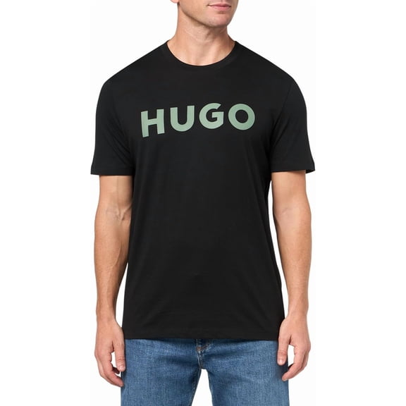 Hugo Men's Dulive Short Sleeve Crew Neck Tee, Black