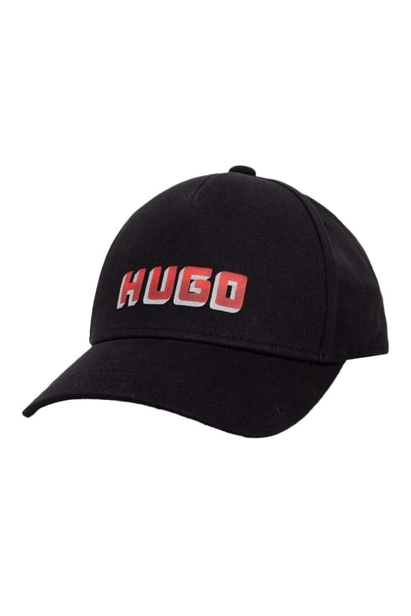 Hugo Men's Jude Block Logo Baseball Cap, Black