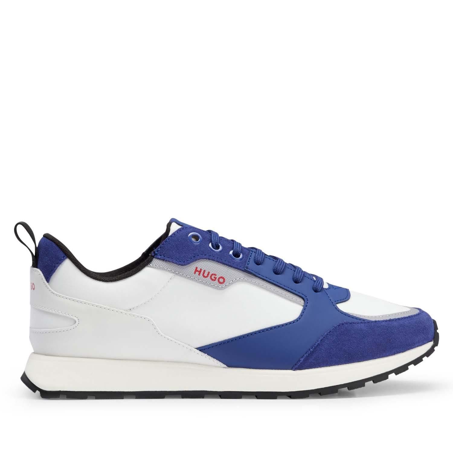 HUGO Men's Icelin Mono Running Shoes - Lace-Up, Fully Lined Sneakers