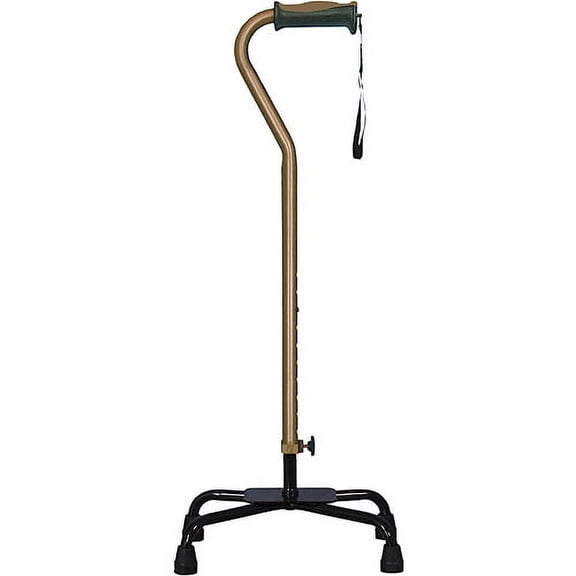 Hugo Mobility Adjustable Quad Cane for Right or Left Hand Use, Cocoa, Large Base
