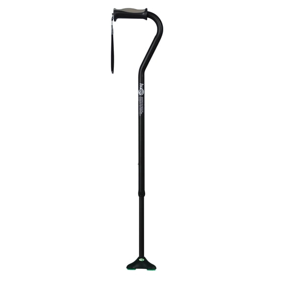 Hugo QuadPod Offset Cane with Ultra Stable Cane Tip, Ebony