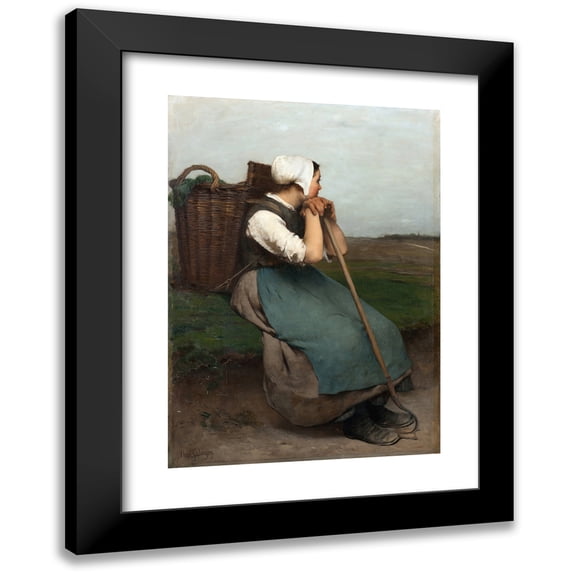 Hugo Salmson 11x14 Black Modern Framed Museum Art Print Titled - Peasant Girl