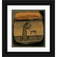 thumbnail image 1 of Hugo Simberg 12x13 Black Ornate Wood Framed Double Matted Museum Art Print Titled: Doing the Laundry (1895), 1 of 5