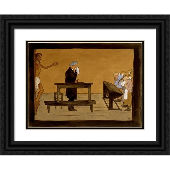 Hugo Simberg 24x19 Black Ornate Framed Double Matted Museum Art Print Titled: For Thy Sake (1895)