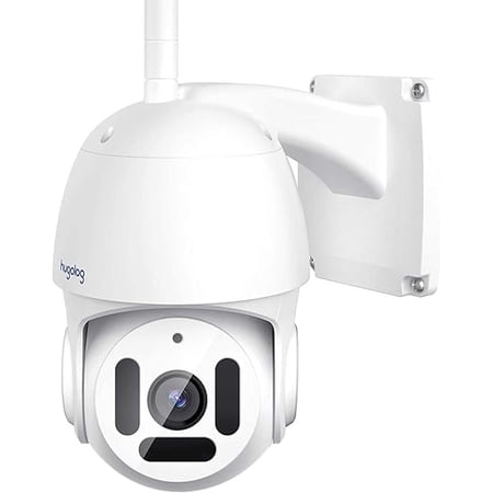 Hugolog PT Security Cameras, Outdoor WiFi Cameras for Home Security 1080P HD, IP64 Waterproof, 2-Way Audio, Night Vision, Compatible with Alex, 1 Pack