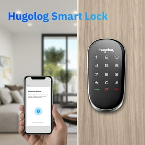 Hugolog Smart Door Locks, Touchscreen Deadbolt Keyless Entry Door Locks (2 pack), Remote Wireless Control, Bluetooth Keyless Door, For Home & Office