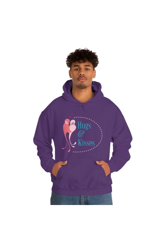 Hugs And Kisses XoXo Valentine's Day Unisex Heavy Blend™ Hooded Sweatshirt