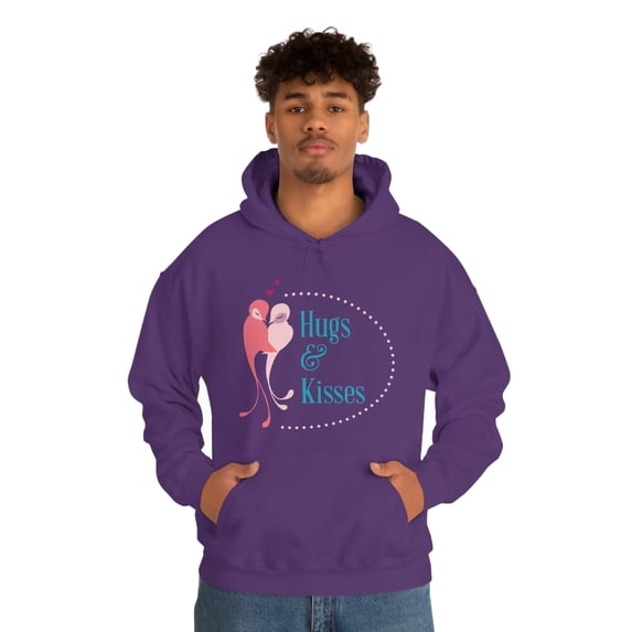 Hugs And Kisses XoXo Valentine's Day Unisex Heavy Blend™ Hooded Sweatshirt
